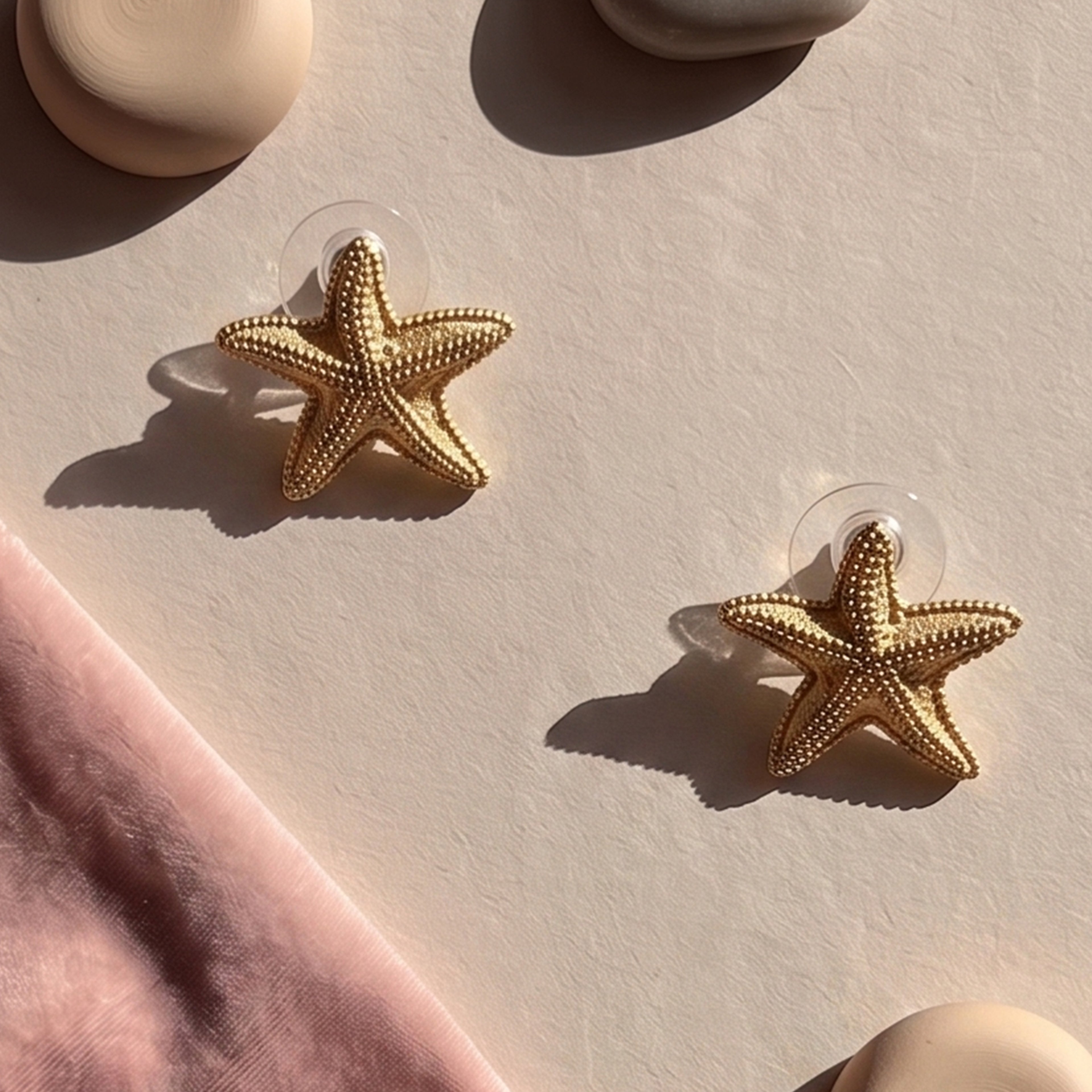 Starfish Gold Stud Earrings