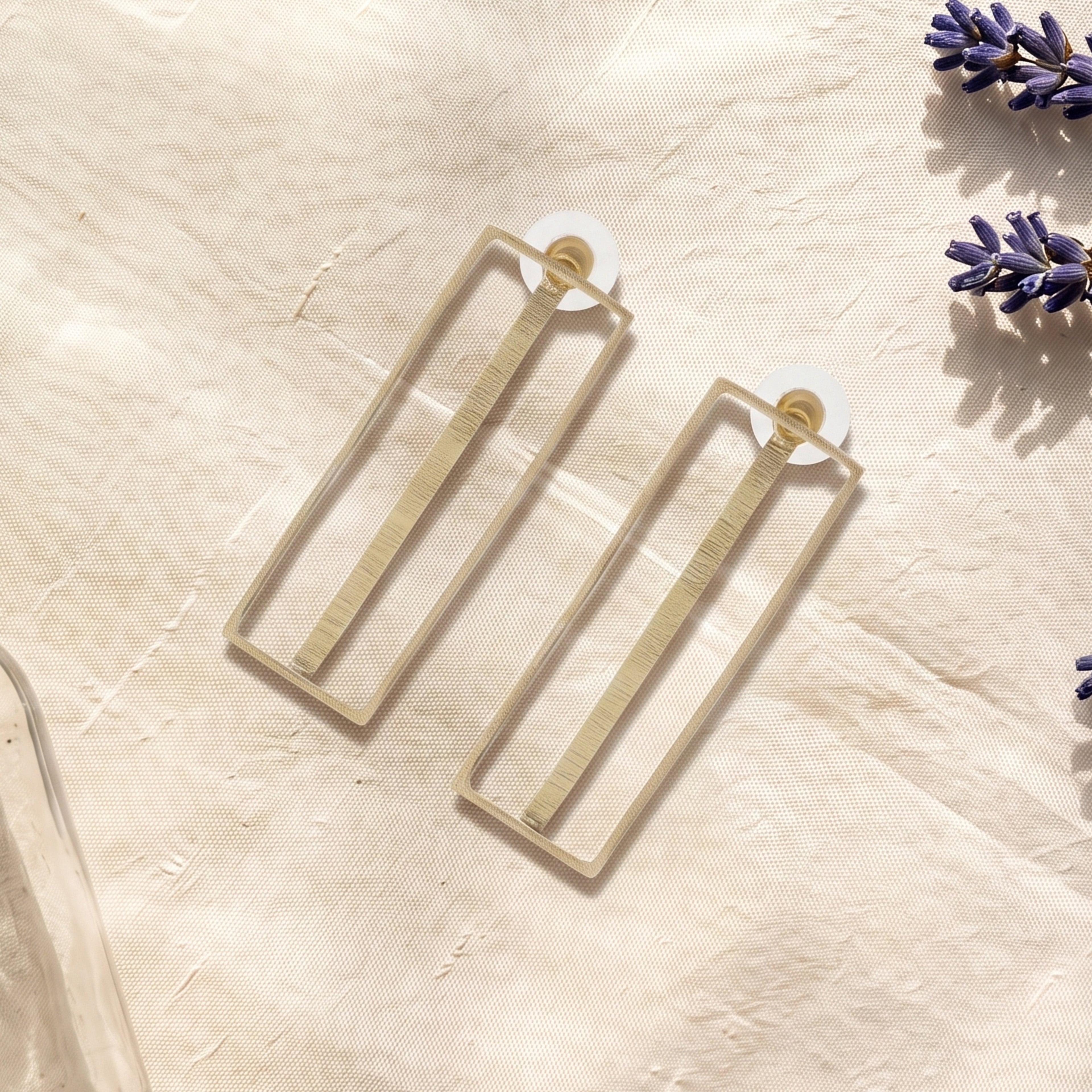 Modern Rectangle Drop Earrings