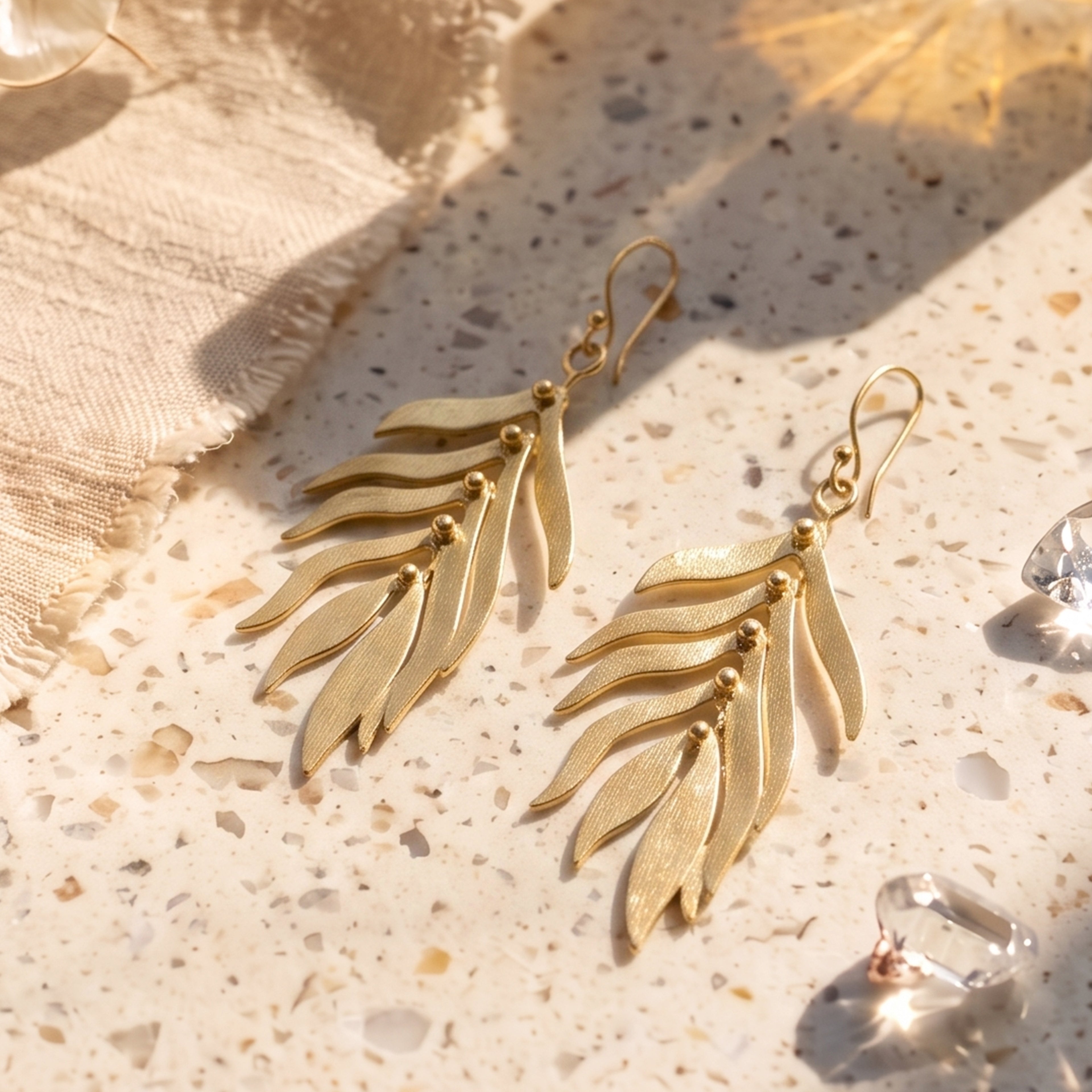 Willow Cascade Leaf Earrings