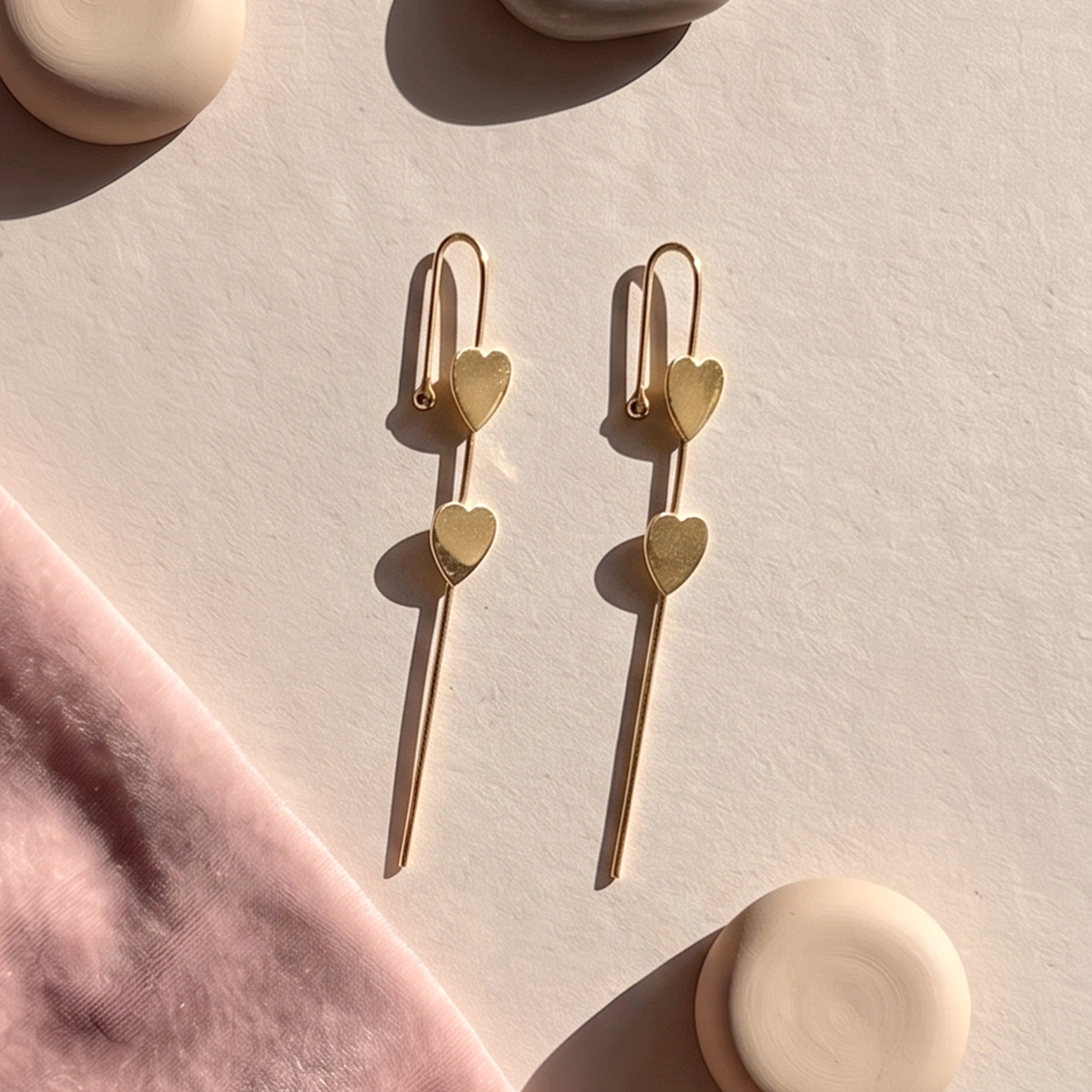 Amour Heart Threader Earrings