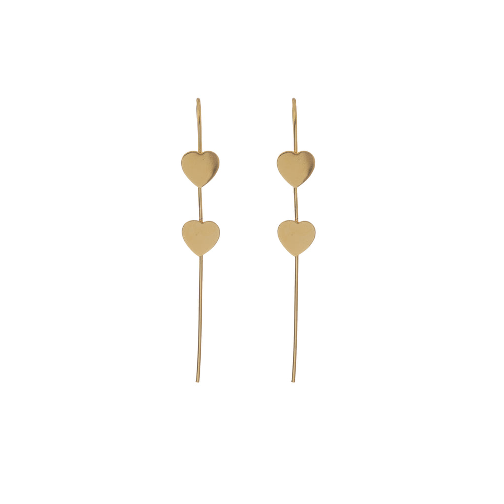 Amour Heart Threader Earrings