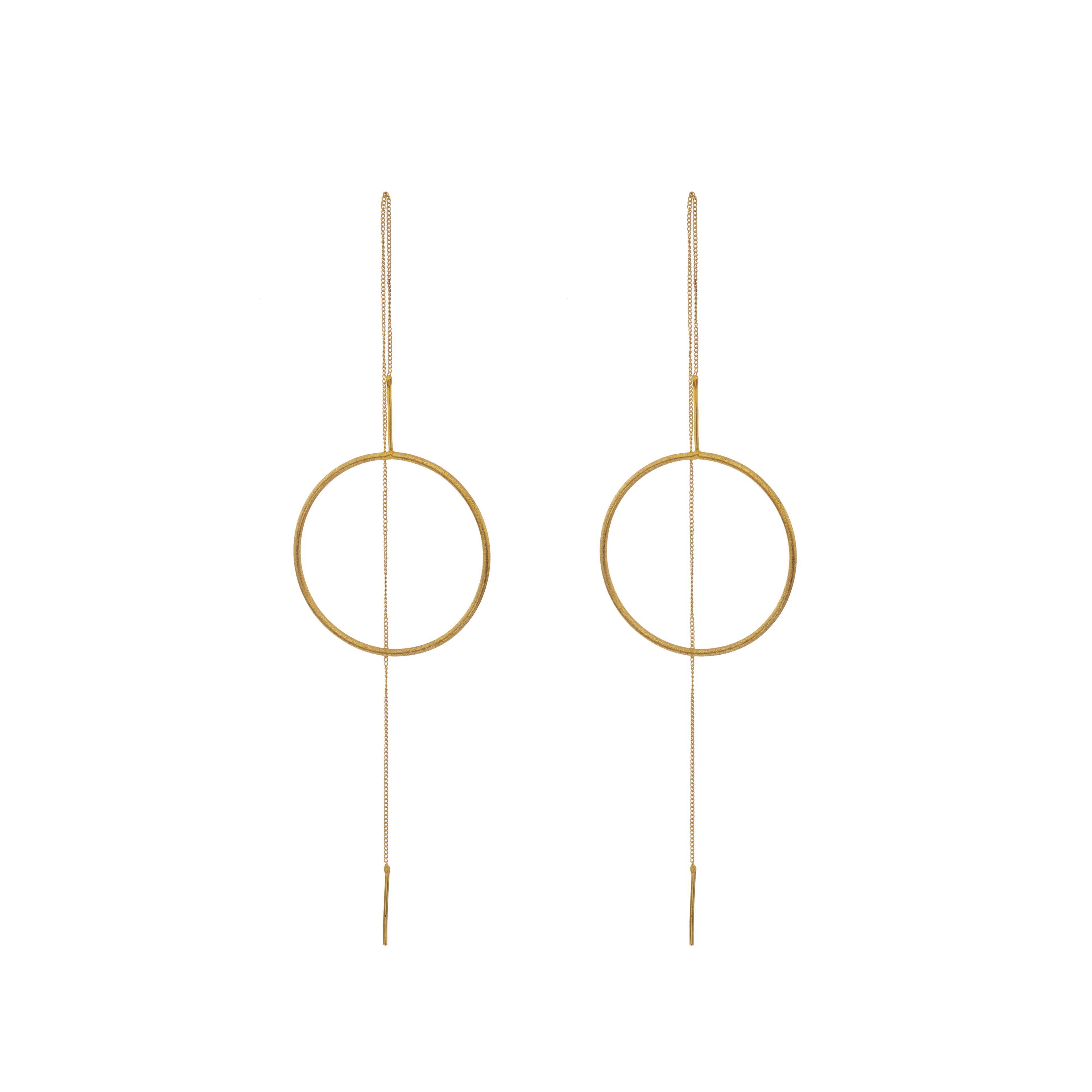Celeste Circle Threader Earrings