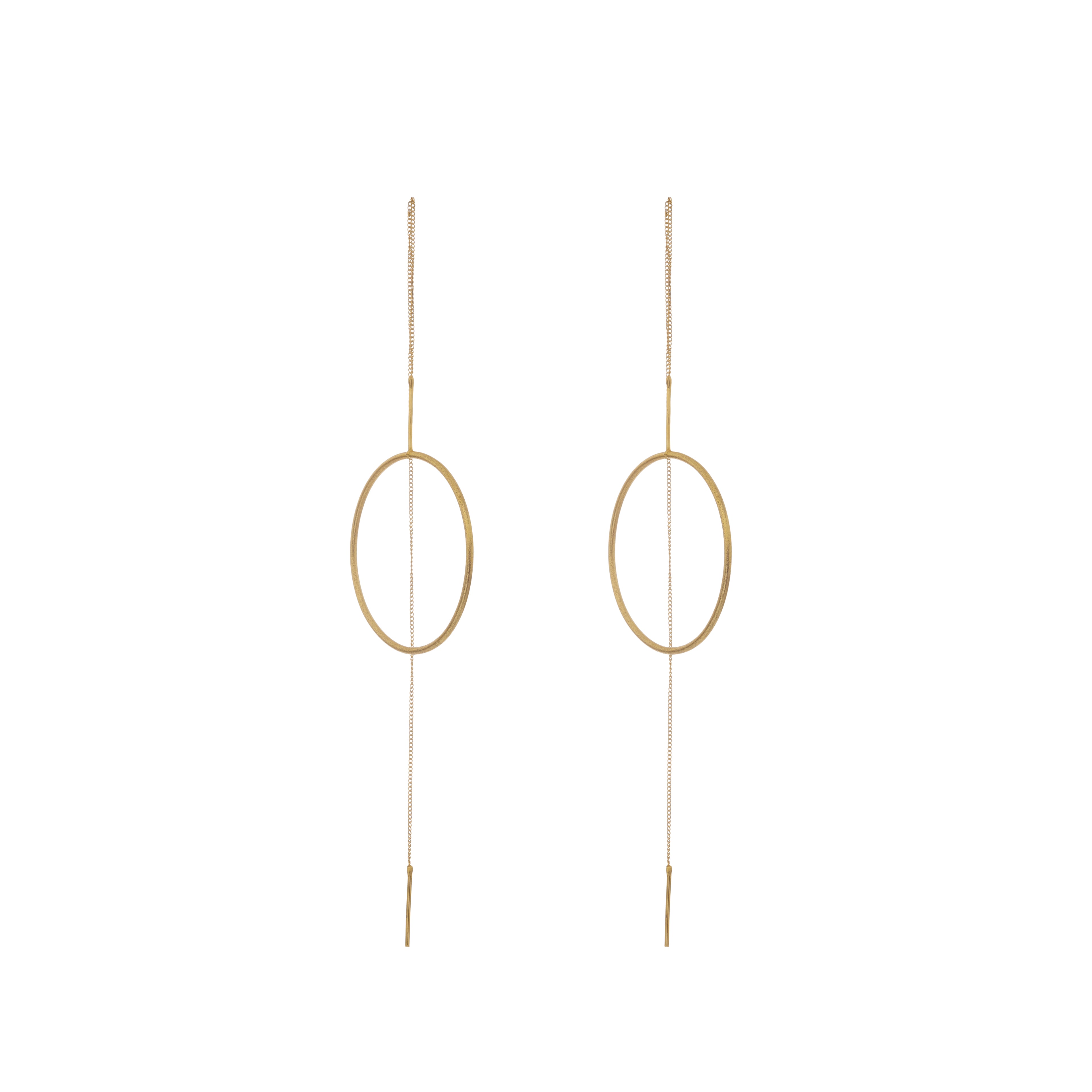 Celeste Circle Threader Earrings