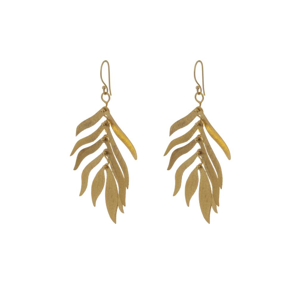 Willow Cascade Leaf Earrings