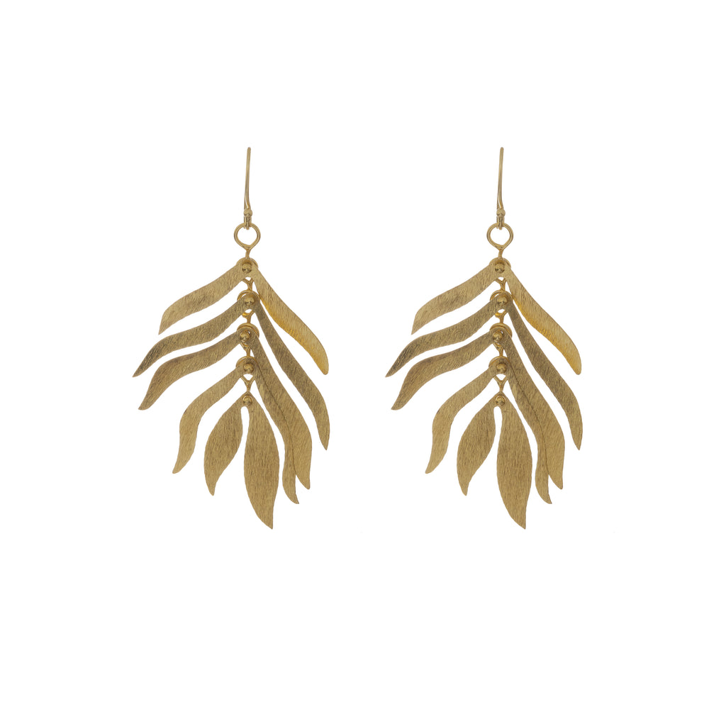 Willow Cascade Leaf Earrings
