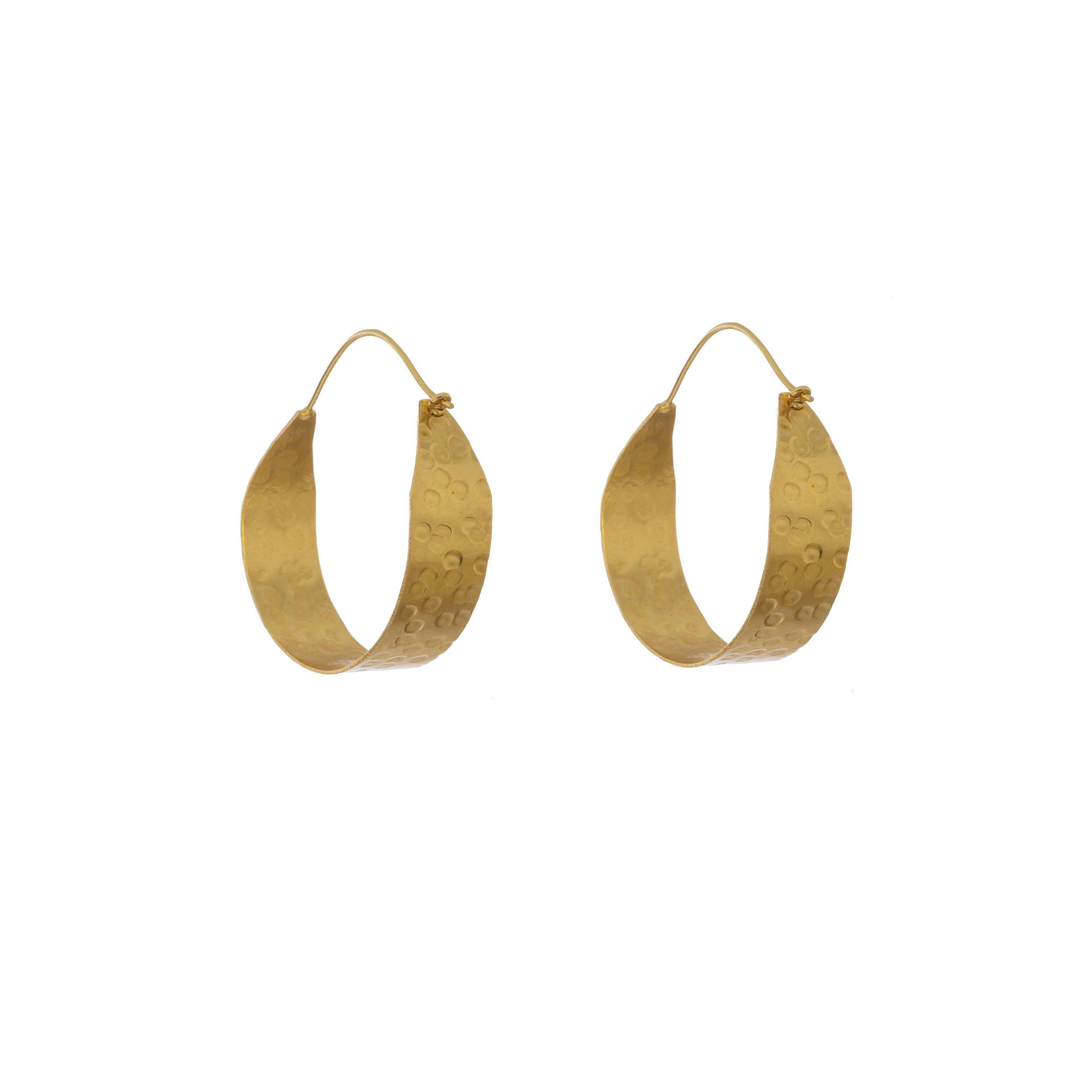 Luna Hammered Hoop Earrings