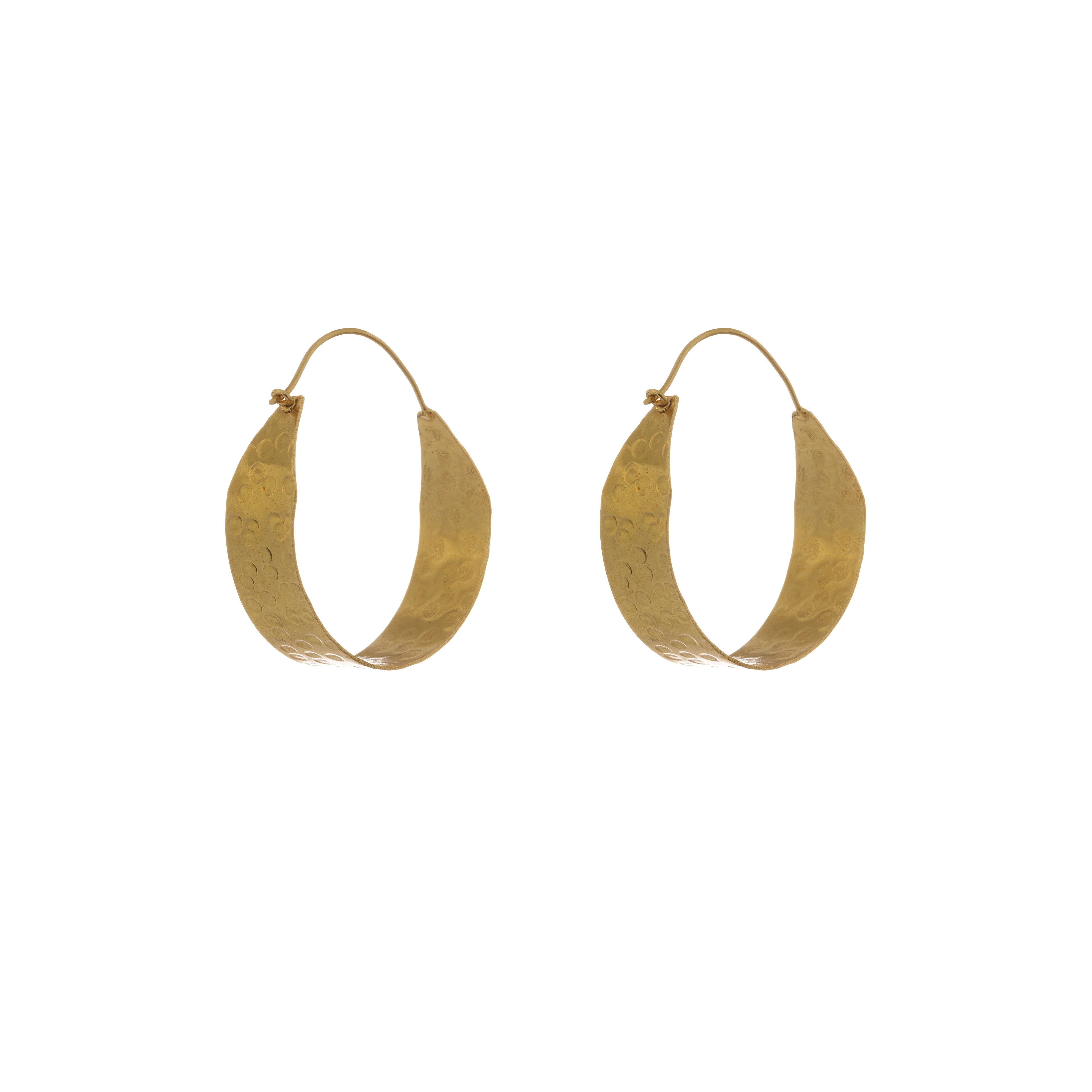 Luna Hammered Hoop Earrings