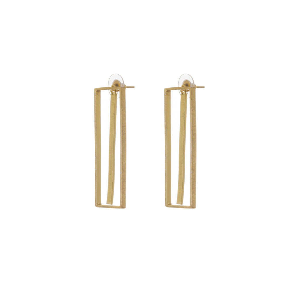Modern Rectangle Drop Earrings