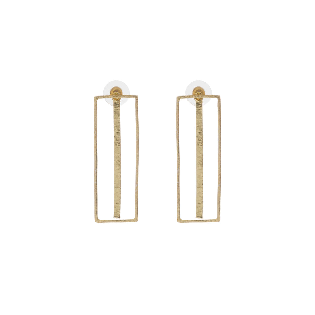 Modern Rectangle Drop Earrings