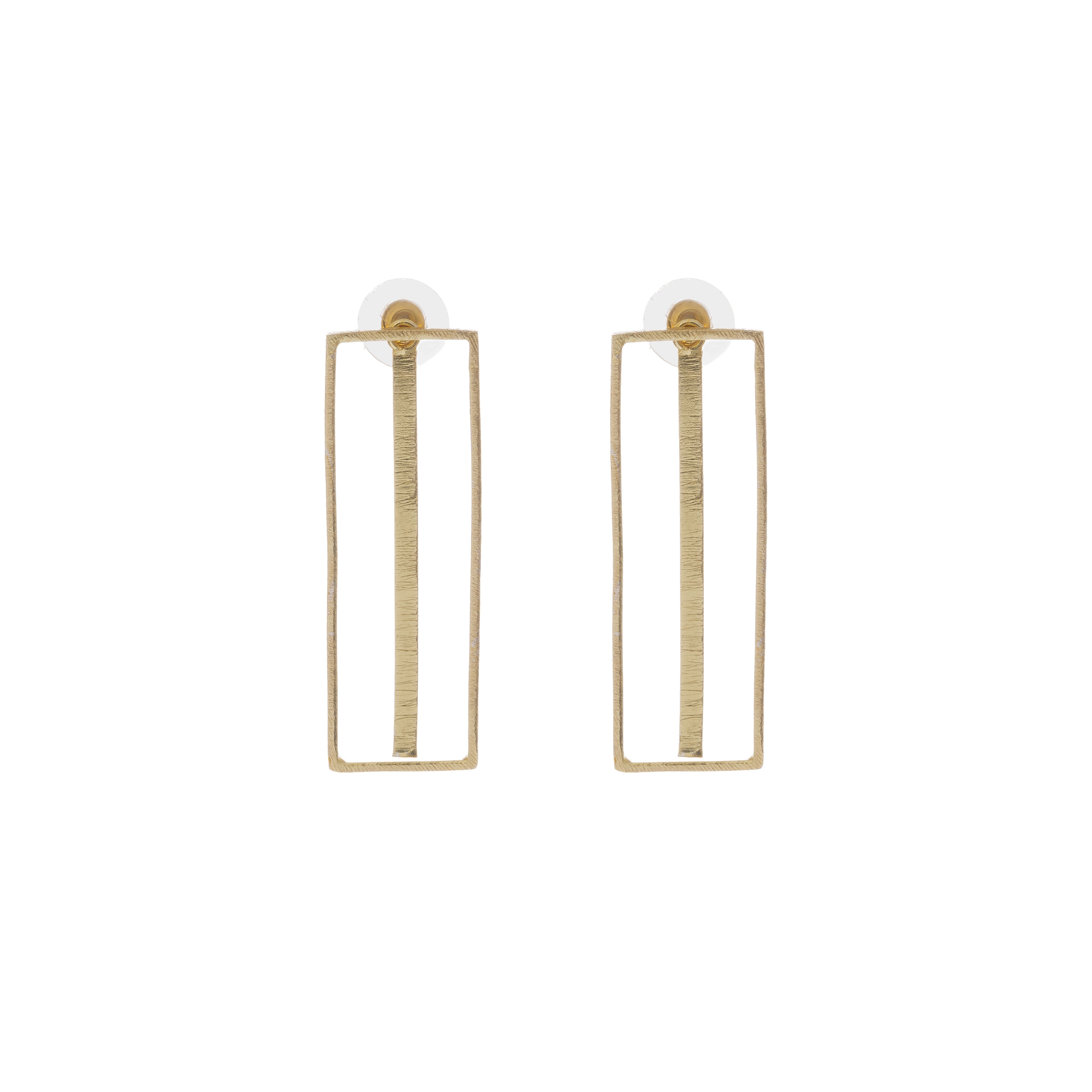 Modern Rectangle Drop Earrings