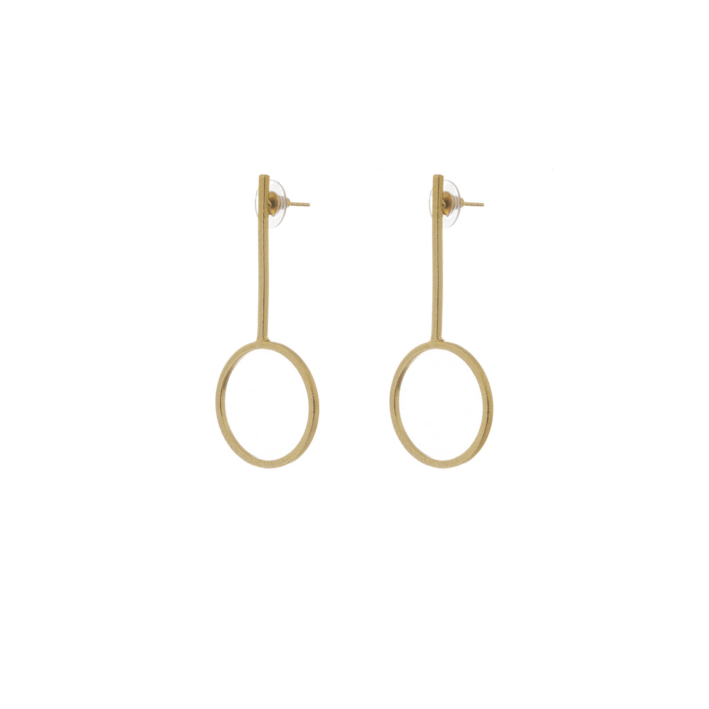 Minimal Circle Drop Earrings