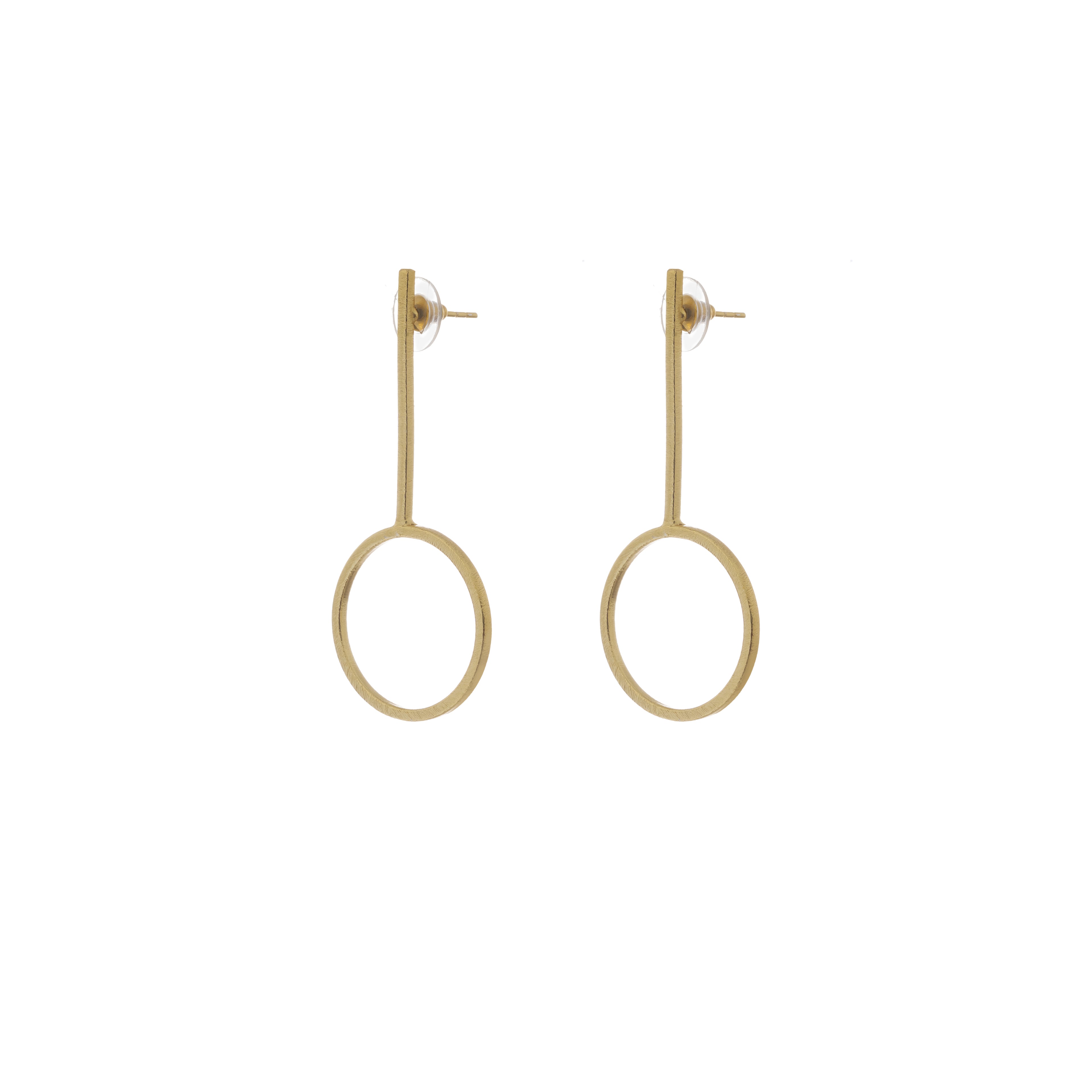 Minimal Circle Drop Earrings