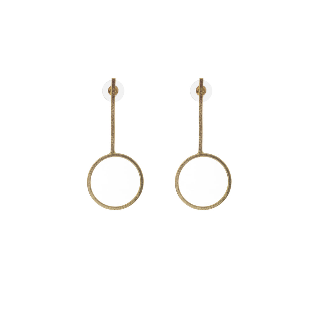 Minimal Circle Drop Earrings