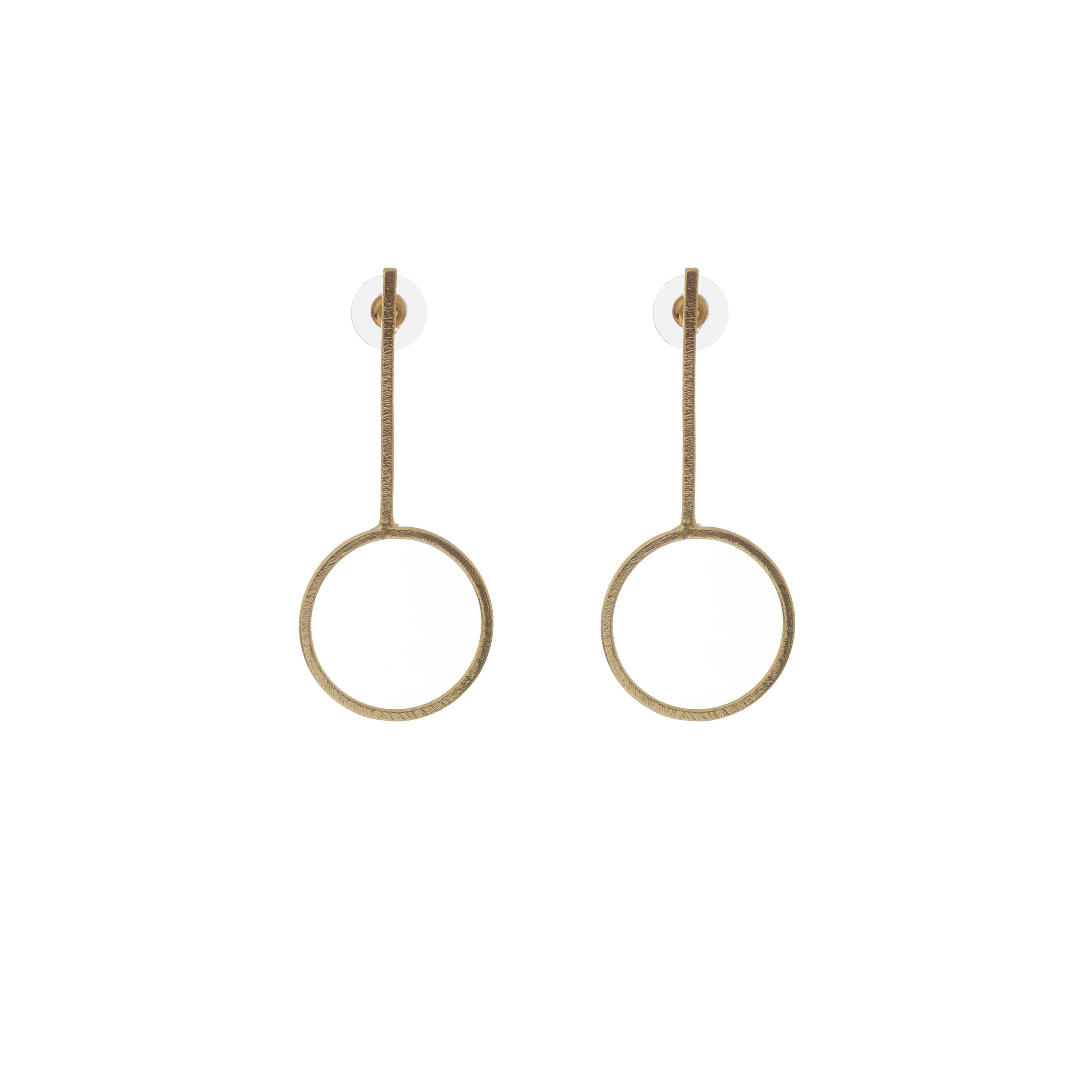 Minimal Circle Drop Earrings