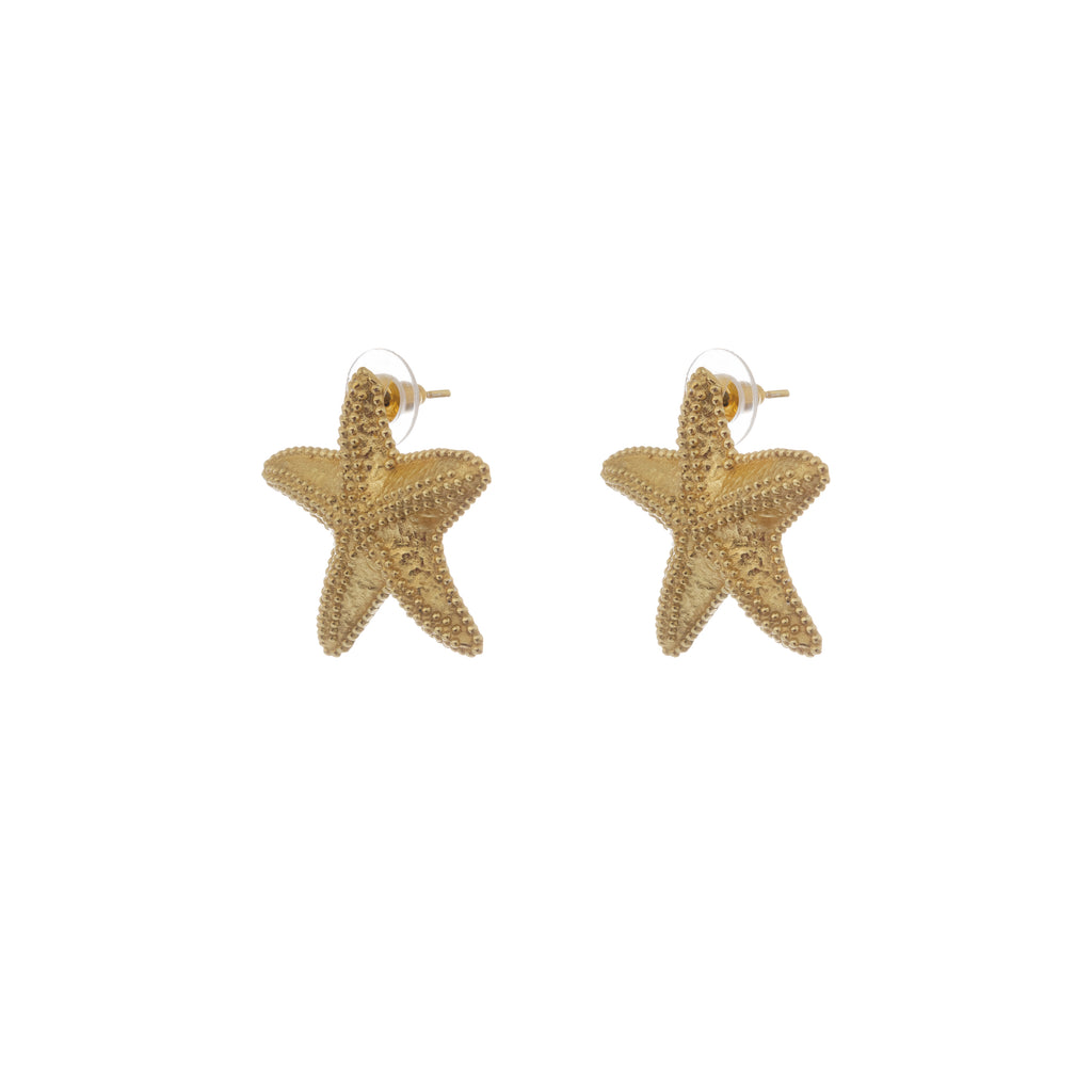 Starfish Gold Stud Earrings