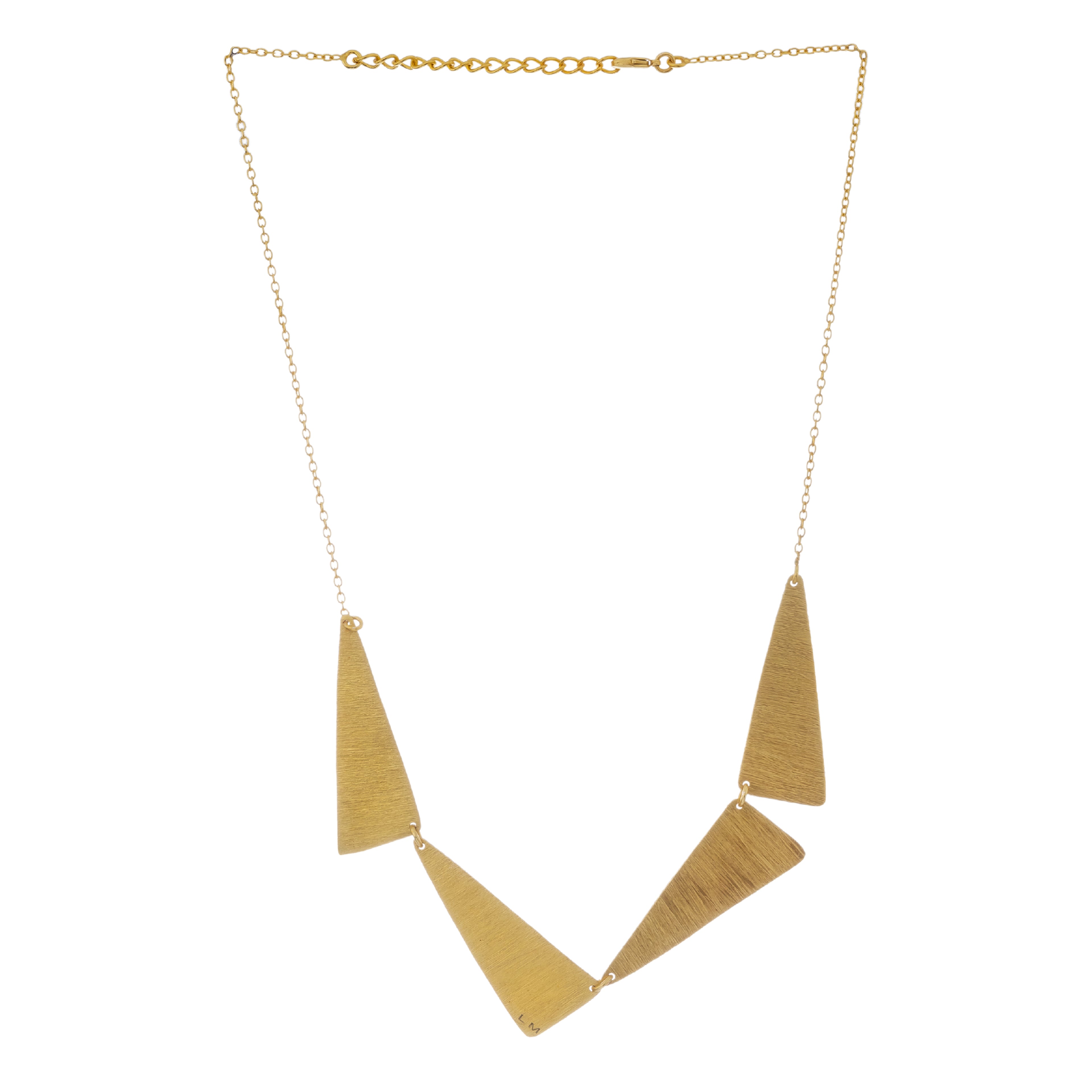 GeoForm Statement Necklace | Matte Gold Finish