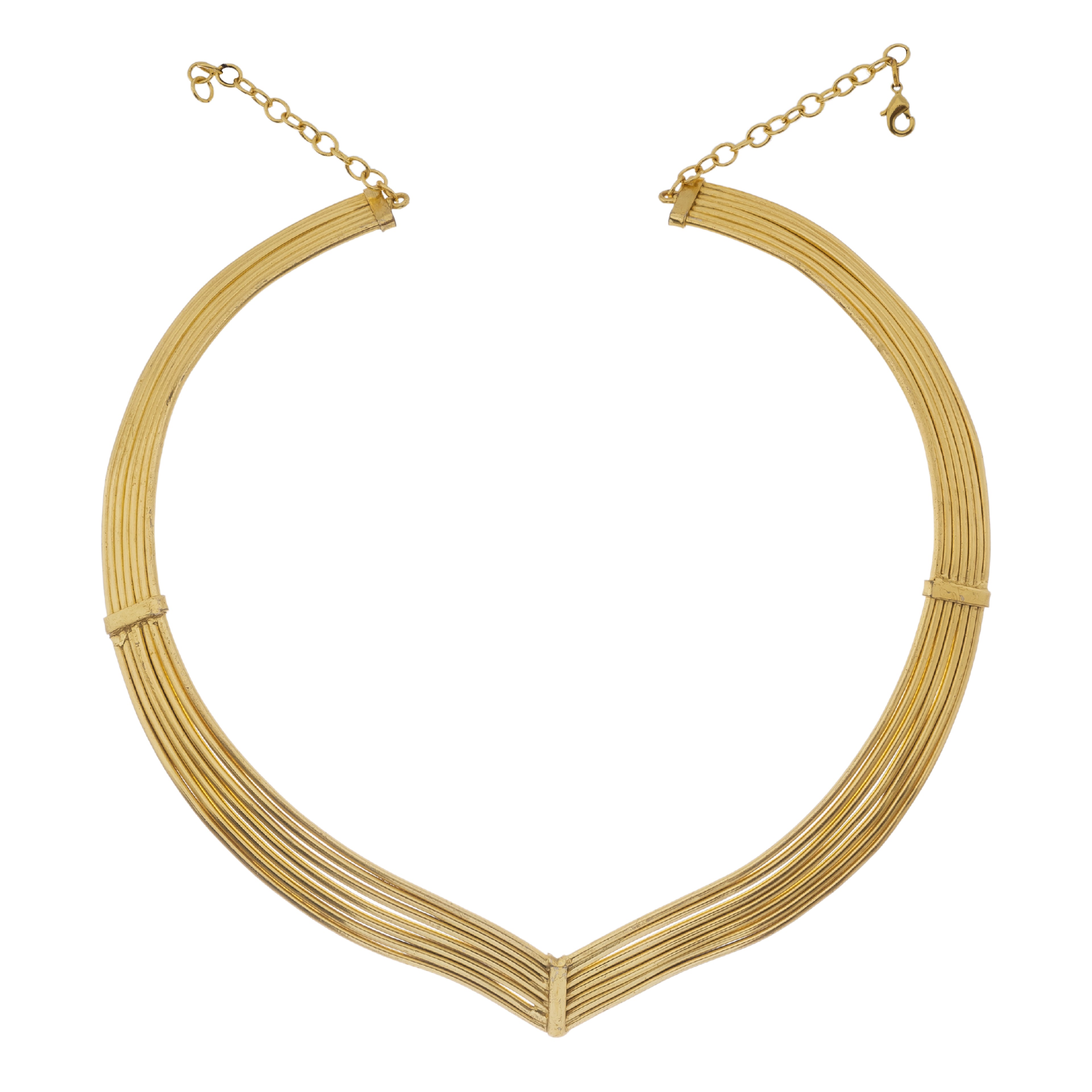 Auric V Collar Statement Necklace | Gold Finish