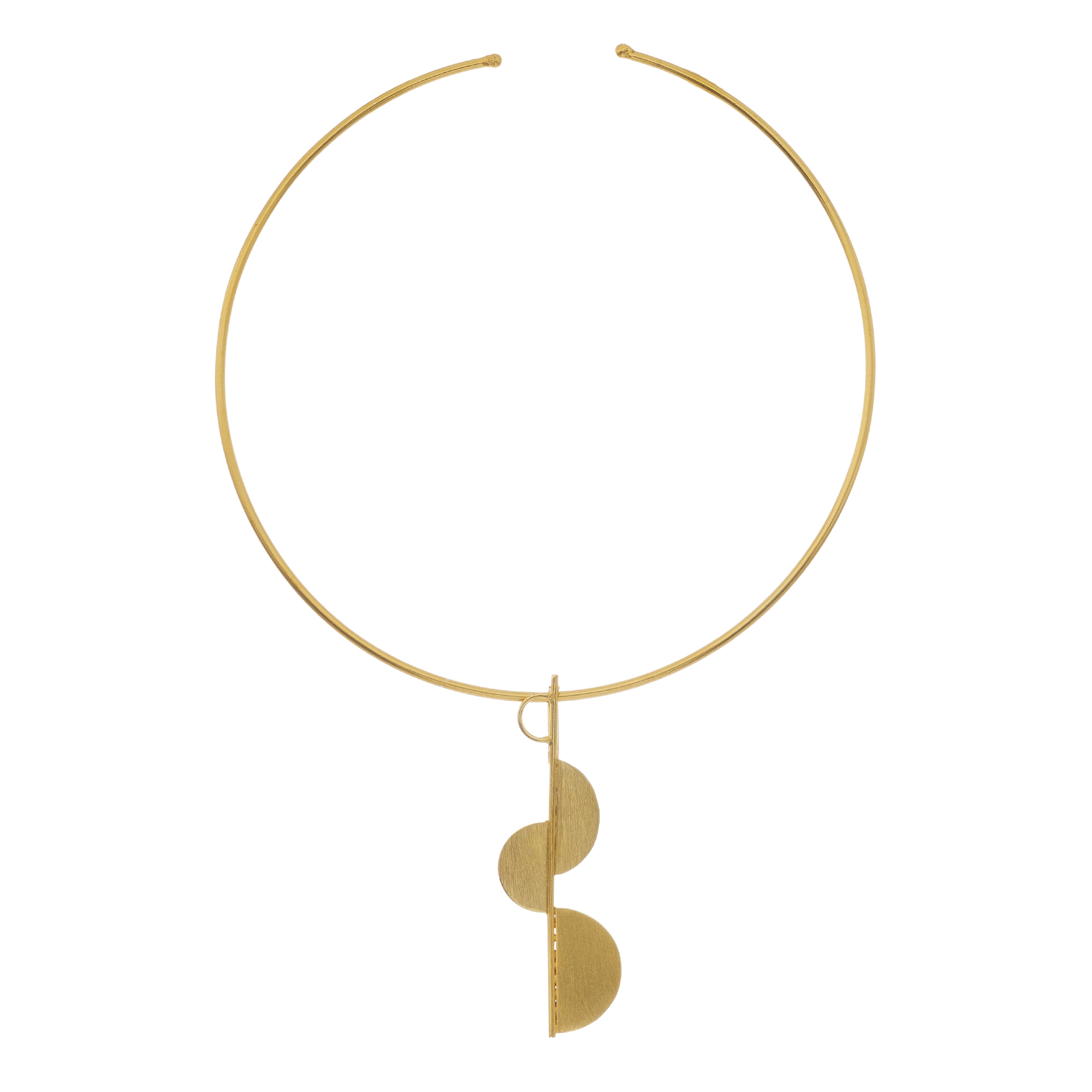 Eclipse Disc Collar Necklace | Gold Finish