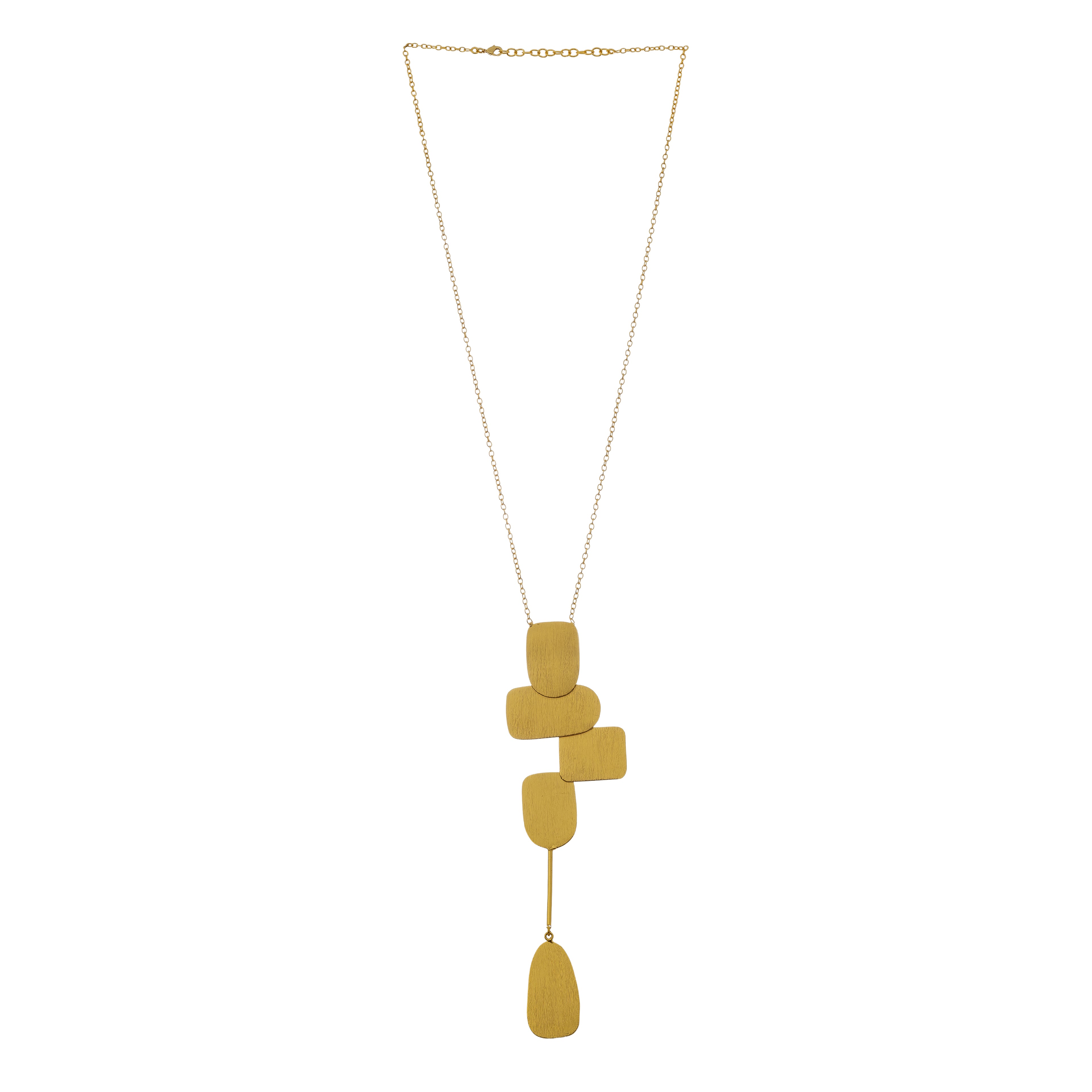 Contemporary Geometric Pendant Necklace Set