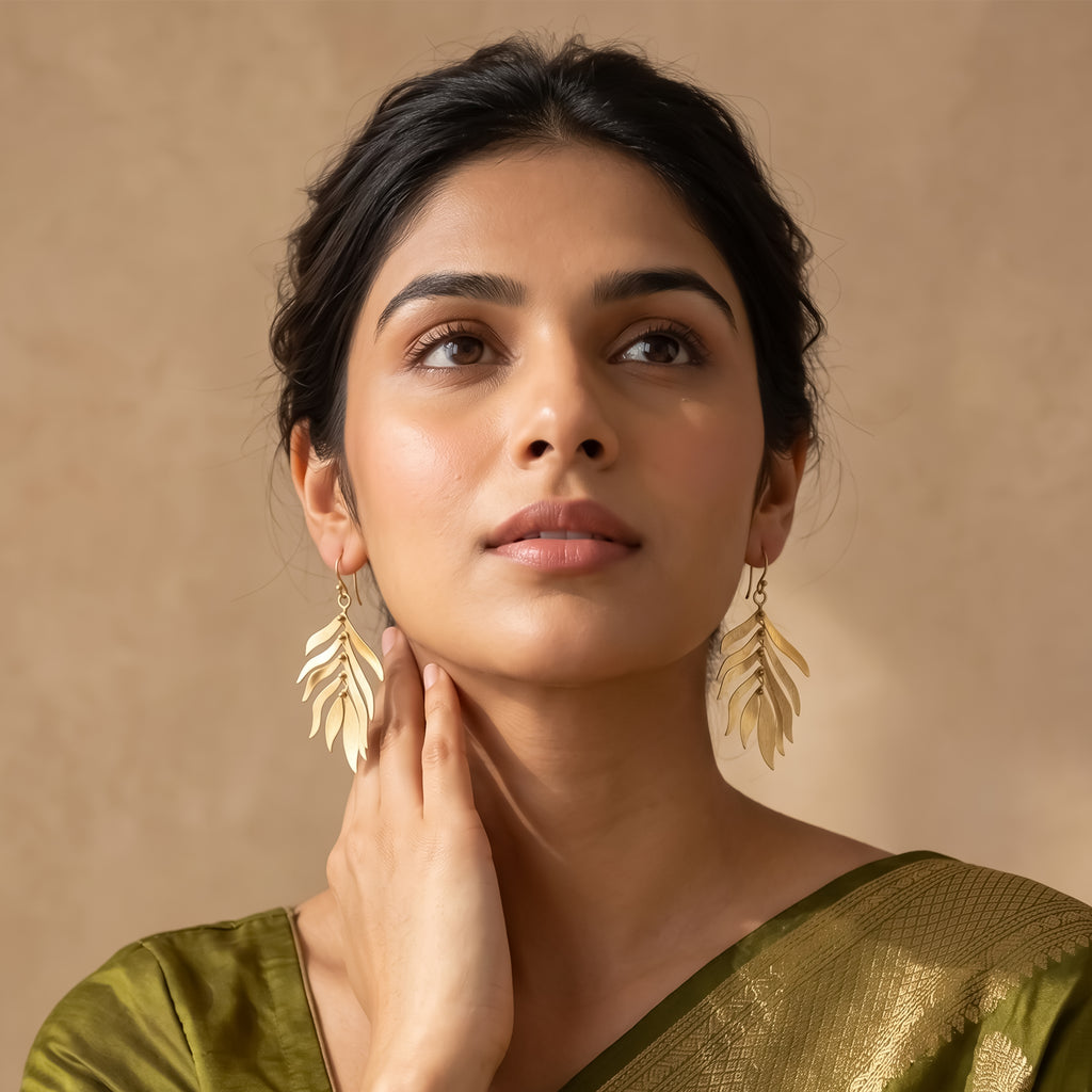 Willow Cascade Leaf Earrings
