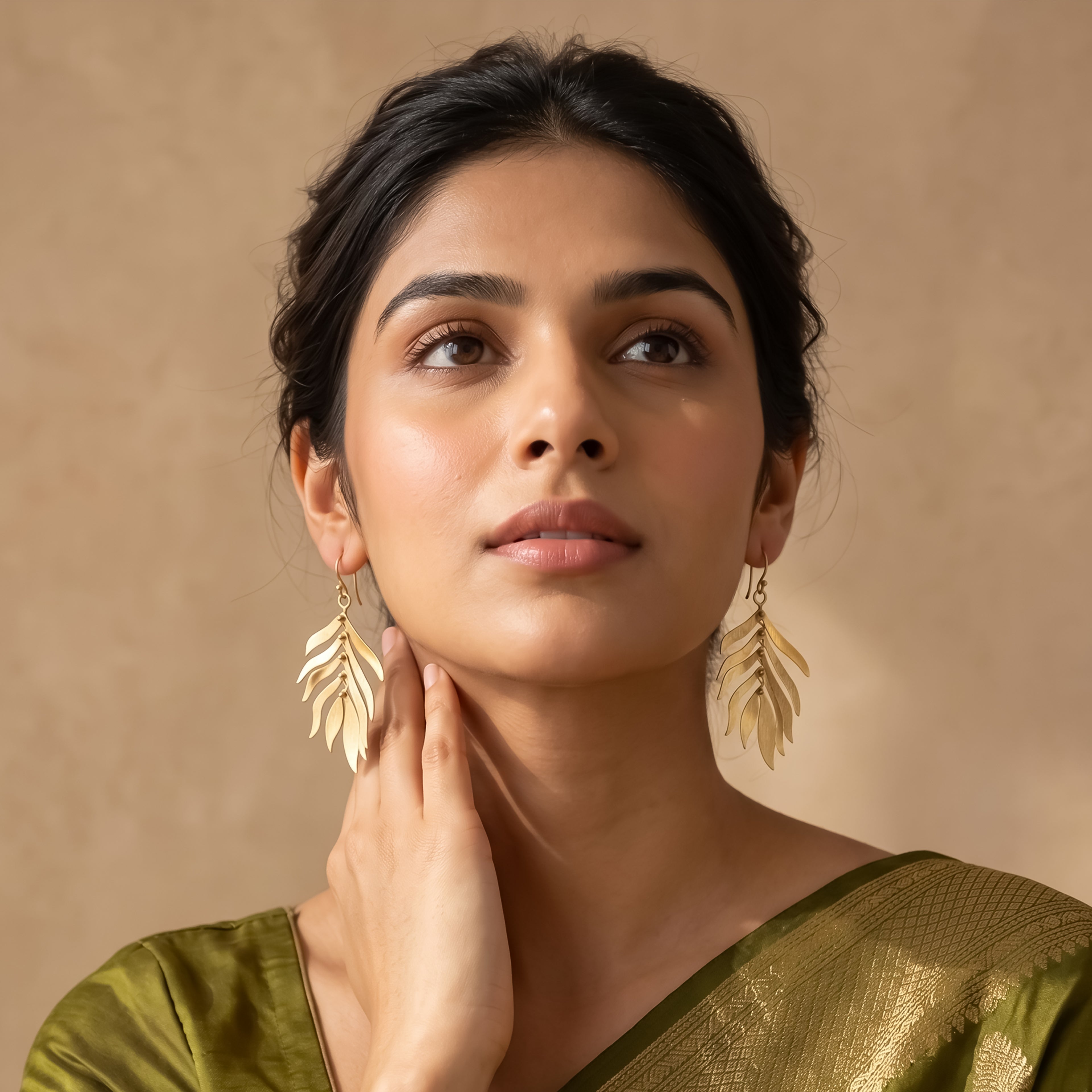 Willow Cascade Leaf Earrings