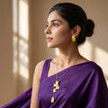 Contemporary Geometric Pendant Necklace Set