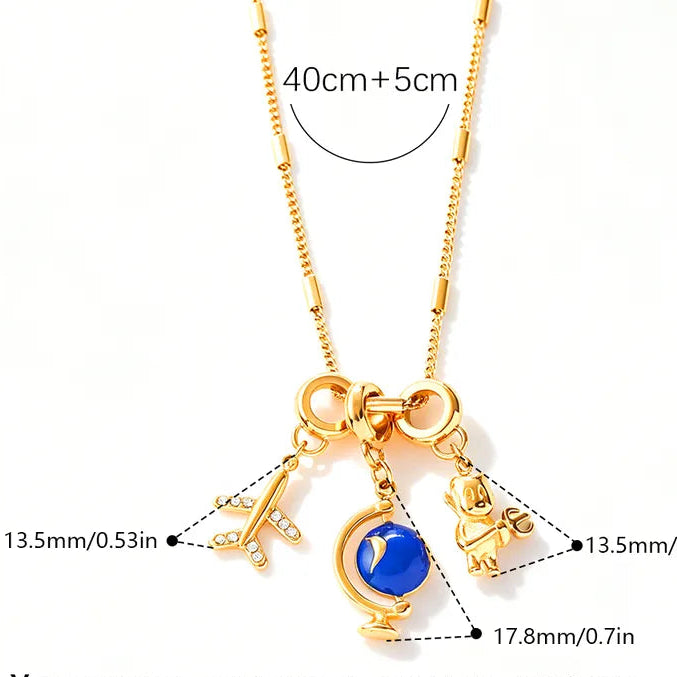 Wanderlust Multi-Charm Pendant Necklace
