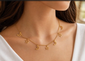 Aesthetic Moon & Star Dangle Necklace