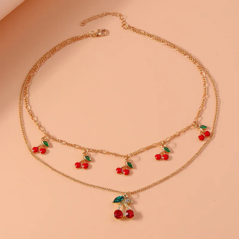 Sweet Cherry Pie Layered Necklace
