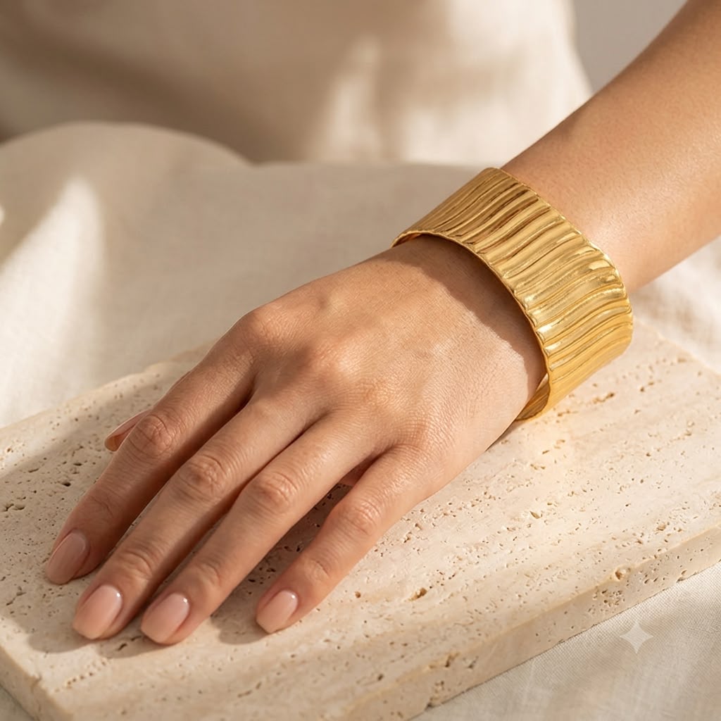 Riva Sculpted Wave Cuff Bracelet