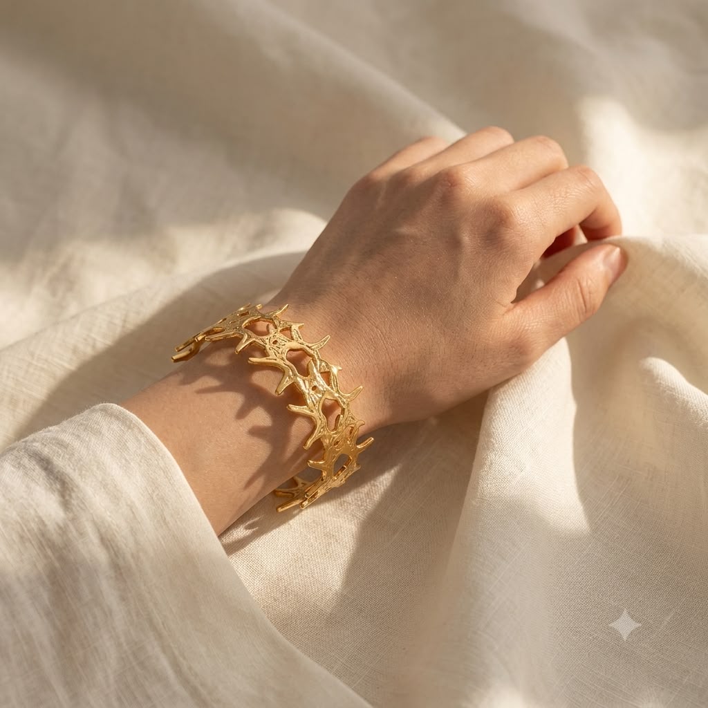 Aurelia Thorn Branch Cuff Bracelet