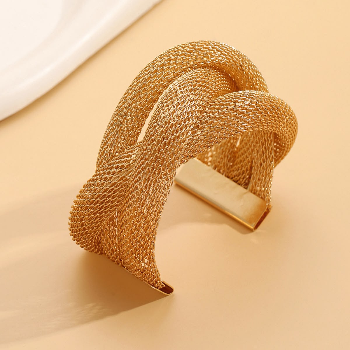 Sculpted Mesh Cuff Bracelet