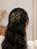 Geometric Gold Hair Bun Pin