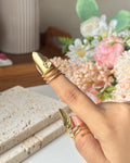 The Midnight Petal Fingertip Ring