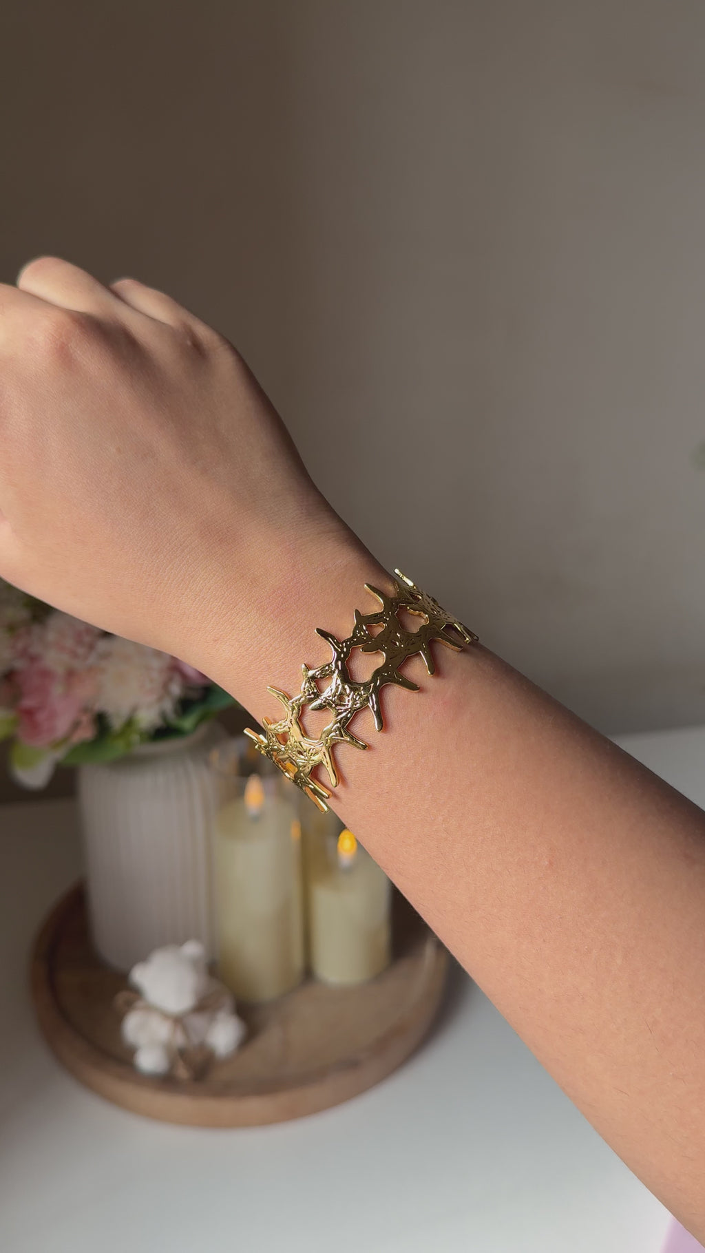 Aurelia Thorn Branch Cuff Bracelet